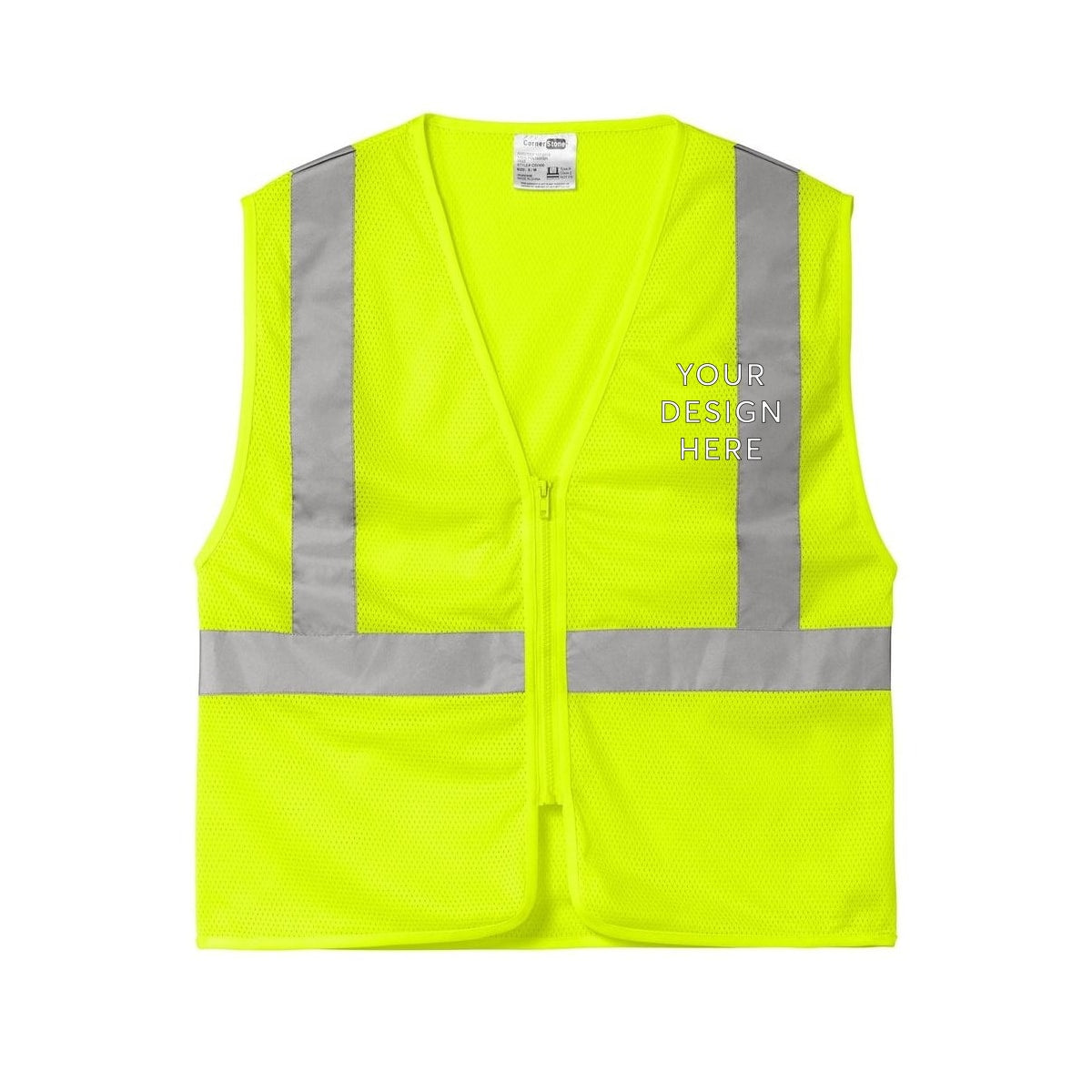 CornerStone ANSI 107 Class 2 Economy Mesh Zippered Vest