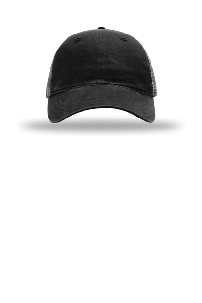 Richardson Garment Washed Trucker Cap 111 — Black