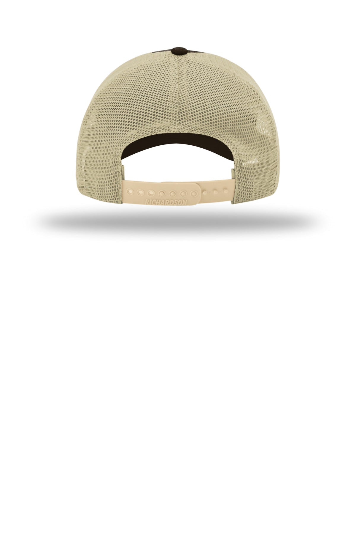 Richardson Garment Washed Trucker Cap 111 — Brown/ Khaki (Back)