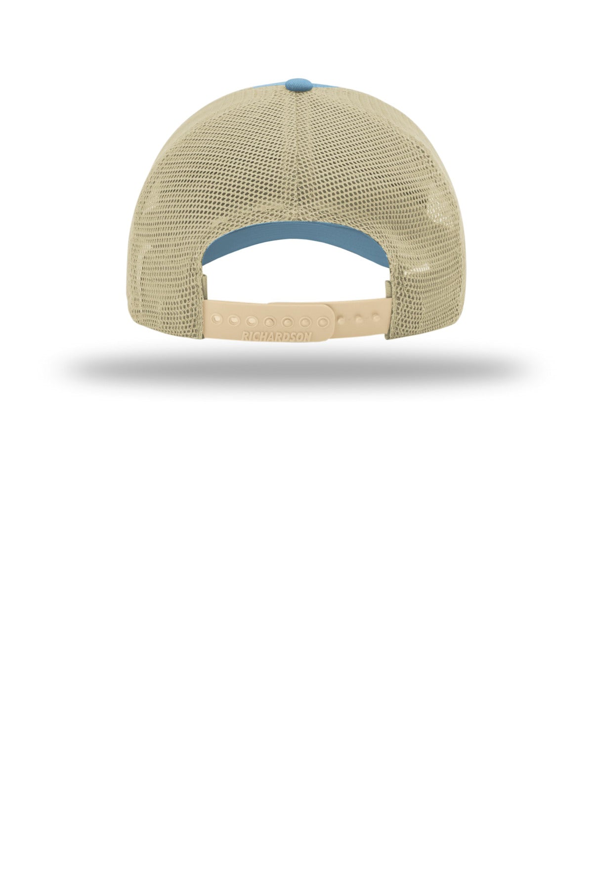 Richardson Garment Washed Trucker Cap 111 — Columbia Blue/ Khaki (Back)