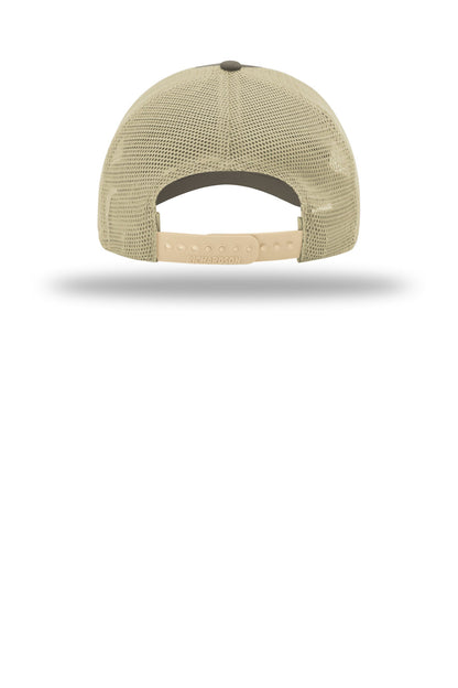 Richardson Garment Washed Trucker Cap 111 — Driftwood/ Khaki (Back)