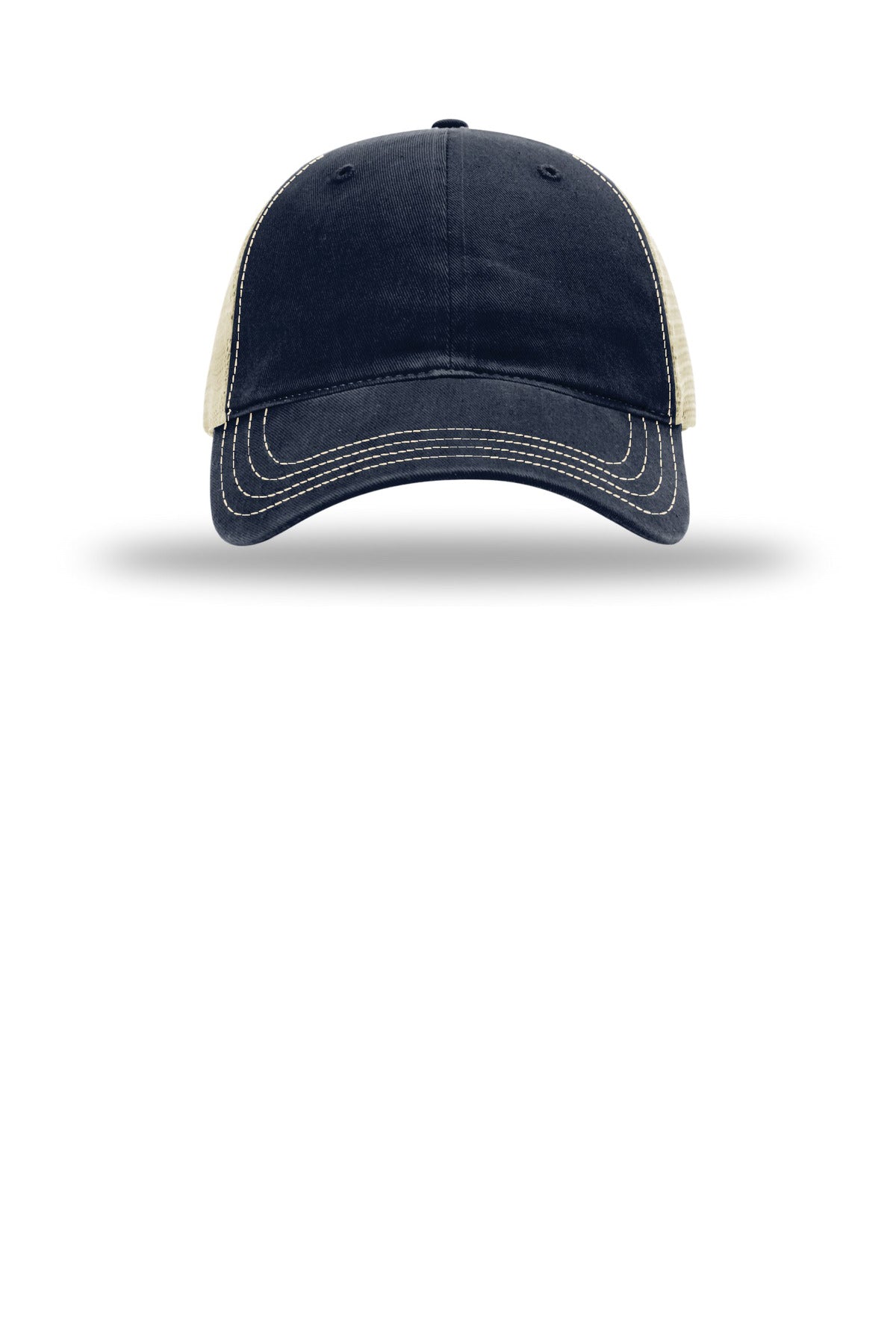 Richardson Garment Washed Trucker Cap 111 — Navy/ Khaki