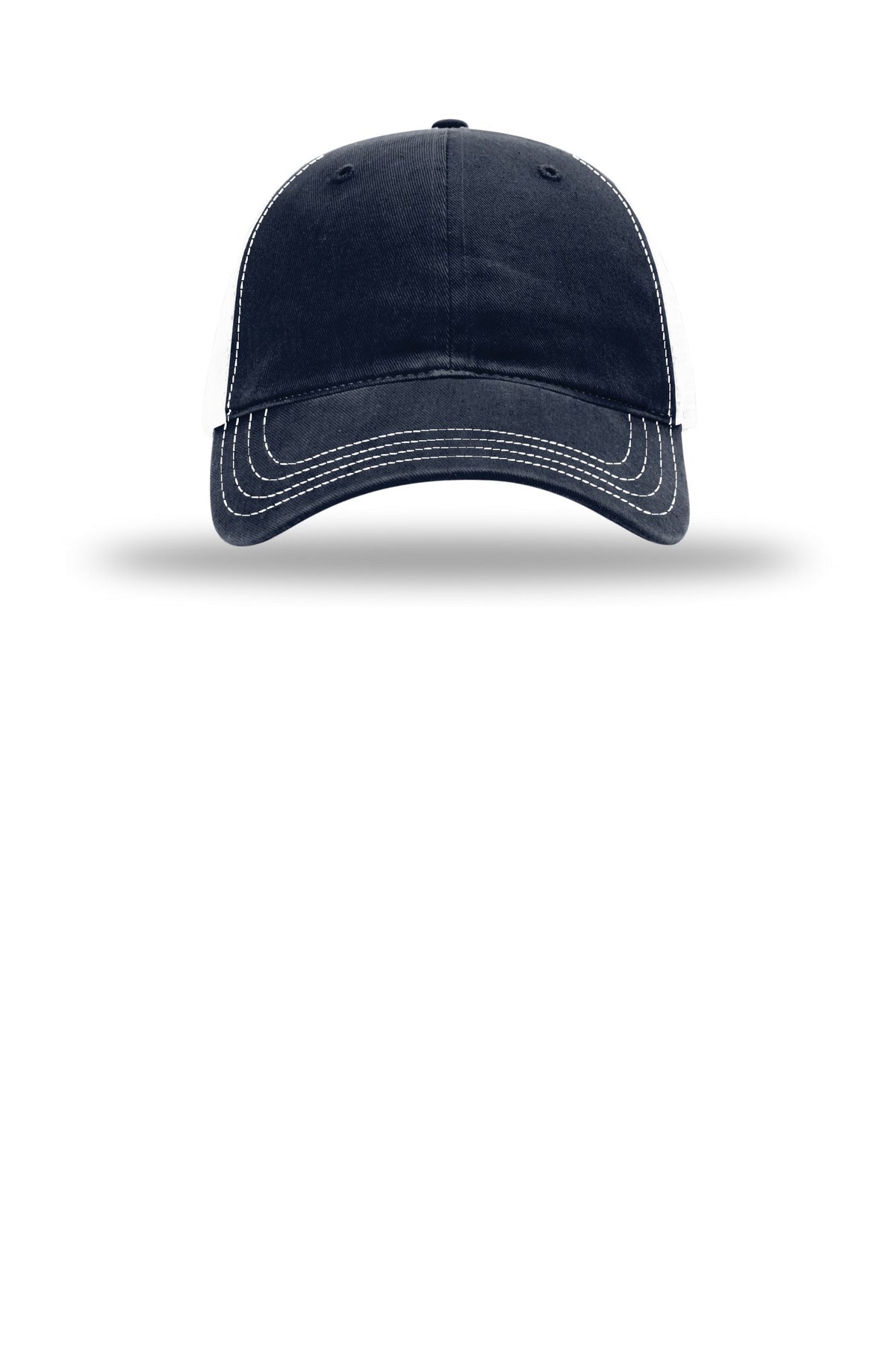 Richardson Garment Washed Trucker Cap 111 — Navy/ White