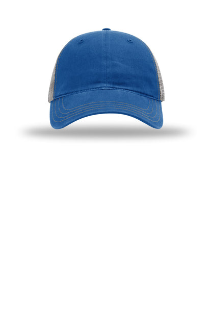 Richardson Garment Washed Trucker Cap 111 — Royal/ Charcoal