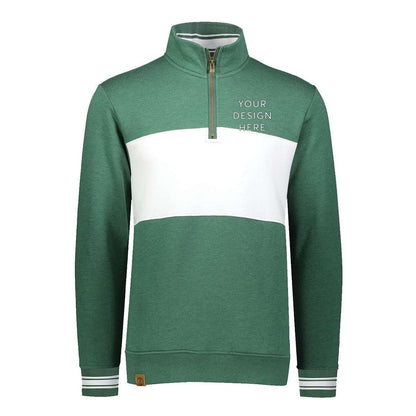 Ivy League Fleece Colorblocked Quarter-Zip Sweatshirt