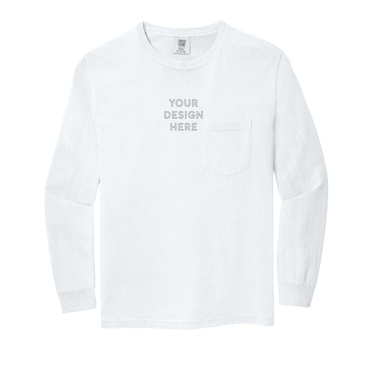 COMFORT COLORS Heavyweight Ring Spun Long Sleeve Pocket Tee