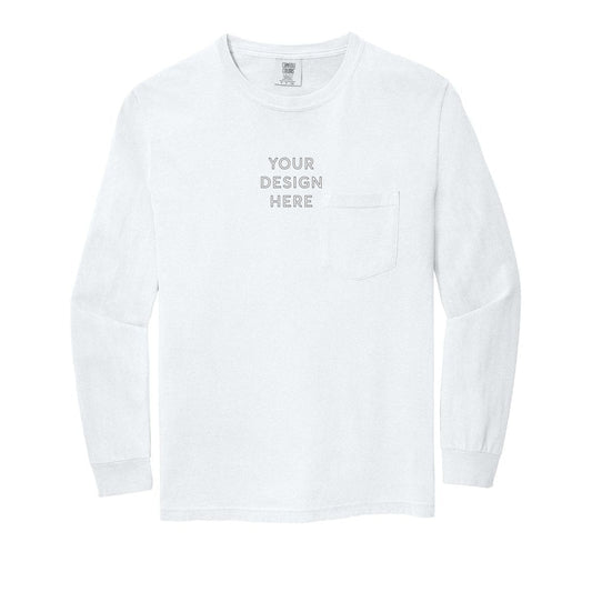 COMFORT COLORS Heavyweight Ring Spun Long Sleeve Pocket Tee