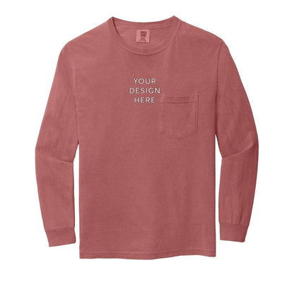 COMFORT COLORS Heavyweight Ring Spun Long Sleeve Pocket Tee