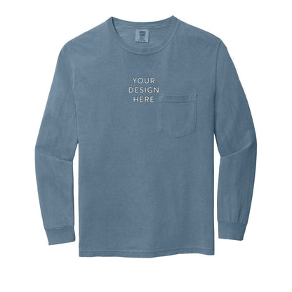 COMFORT COLORS Heavyweight Ring Spun Long Sleeve Pocket Tee