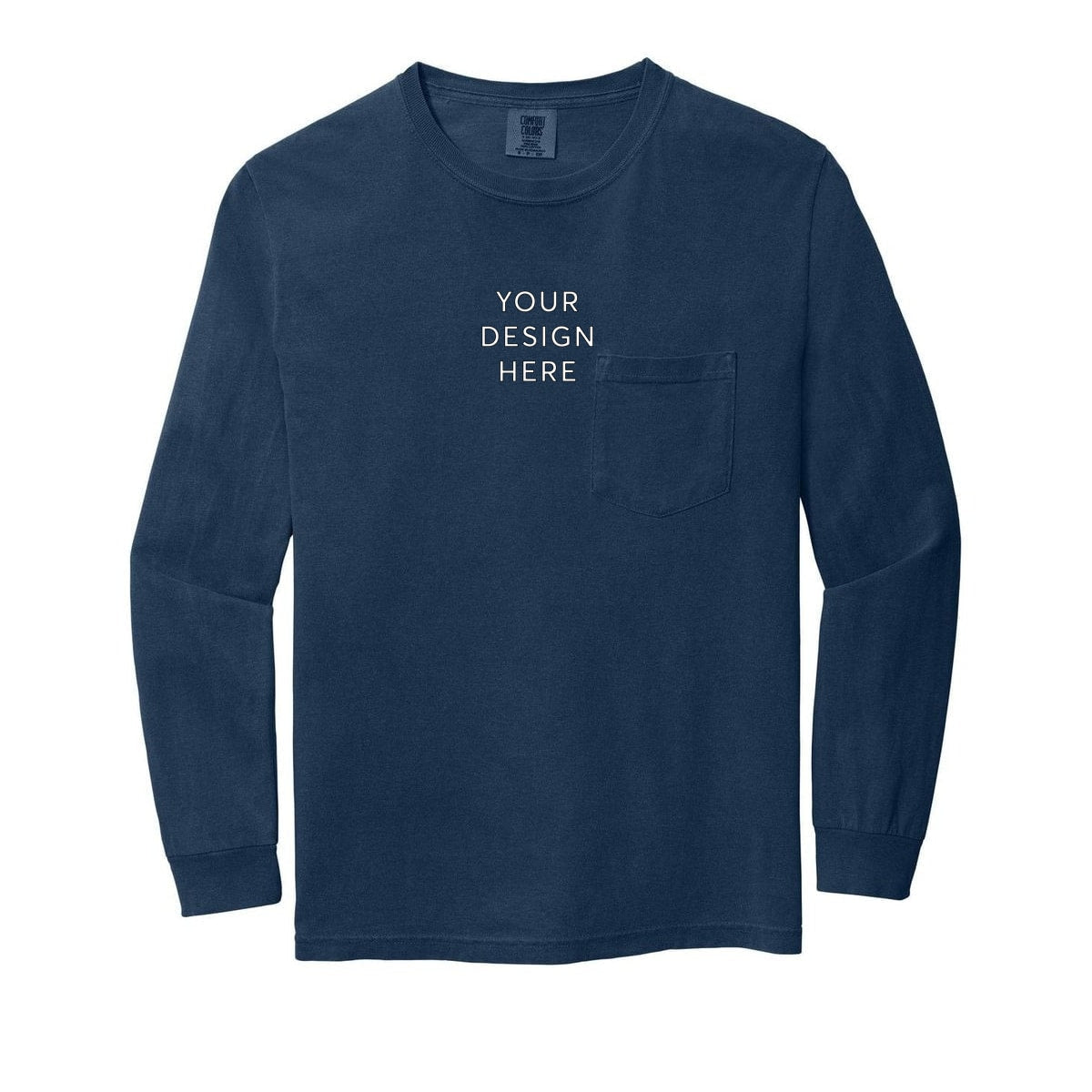 COMFORT COLORS Heavyweight Ring Spun Long Sleeve Pocket Tee