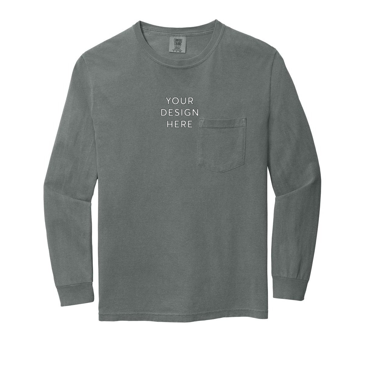 COMFORT COLORS Heavyweight Ring Spun Long Sleeve Pocket Tee