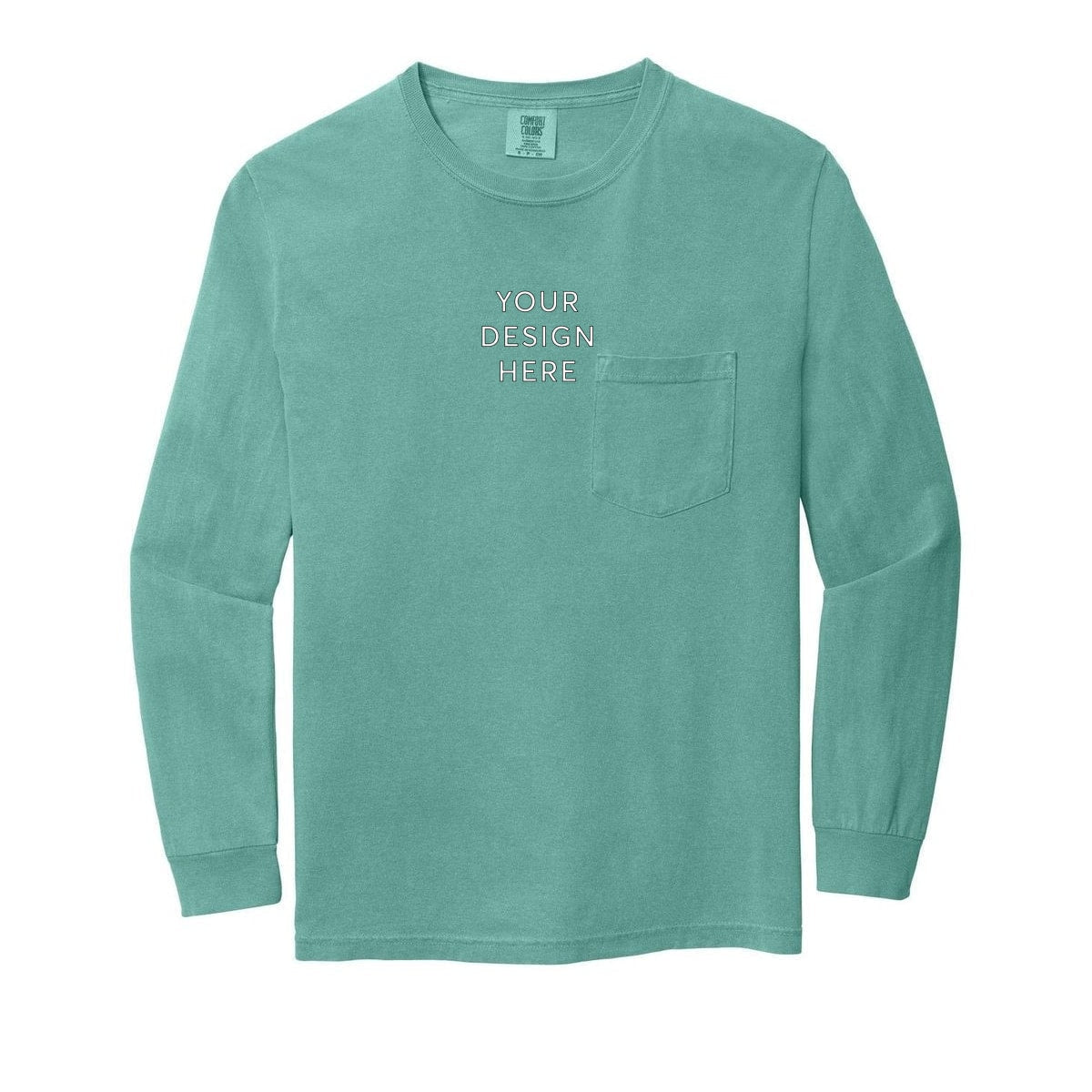 COMFORT COLORS Heavyweight Ring Spun Long Sleeve Pocket Tee