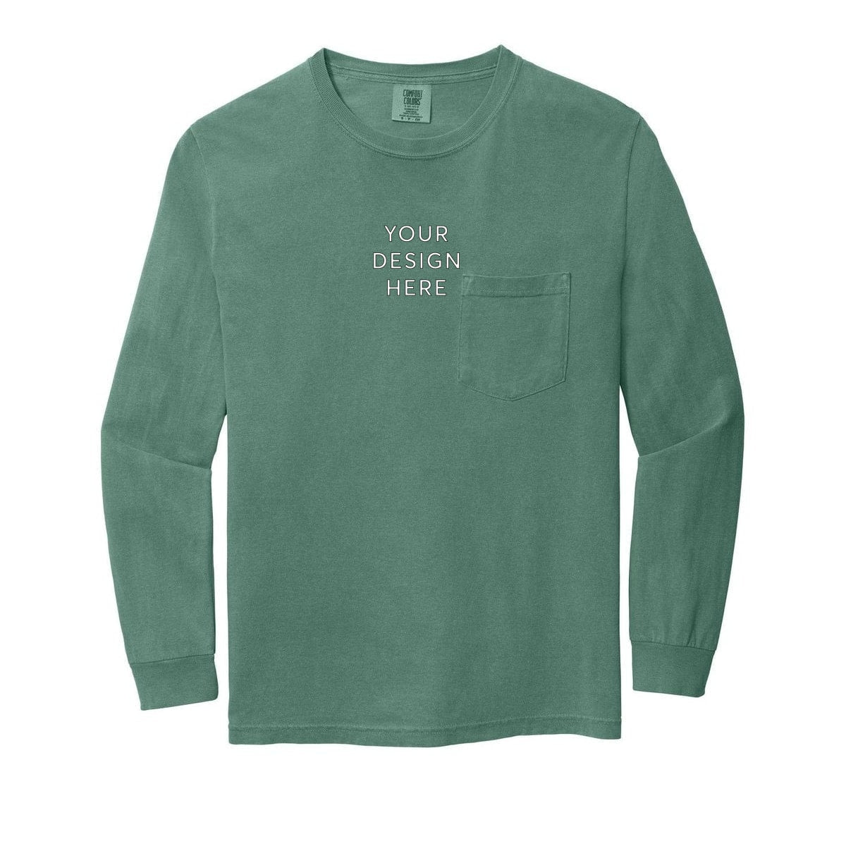 COMFORT COLORS Heavyweight Ring Spun Long Sleeve Pocket Tee