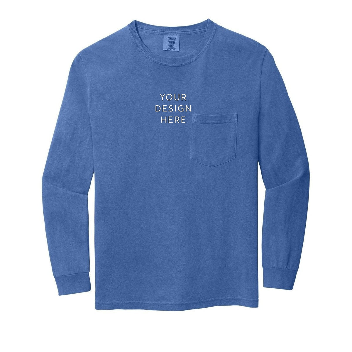 COMFORT COLORS Heavyweight Ring Spun Long Sleeve Pocket Tee