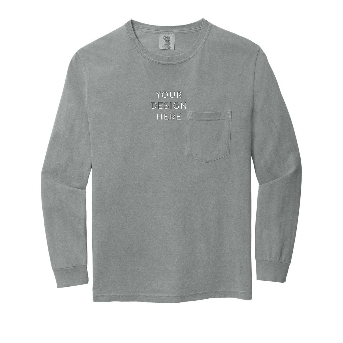 COMFORT COLORS Heavyweight Ring Spun Long Sleeve Pocket Tee