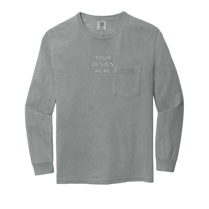 COMFORT COLORS Heavyweight Ring Spun Long Sleeve Pocket Tee