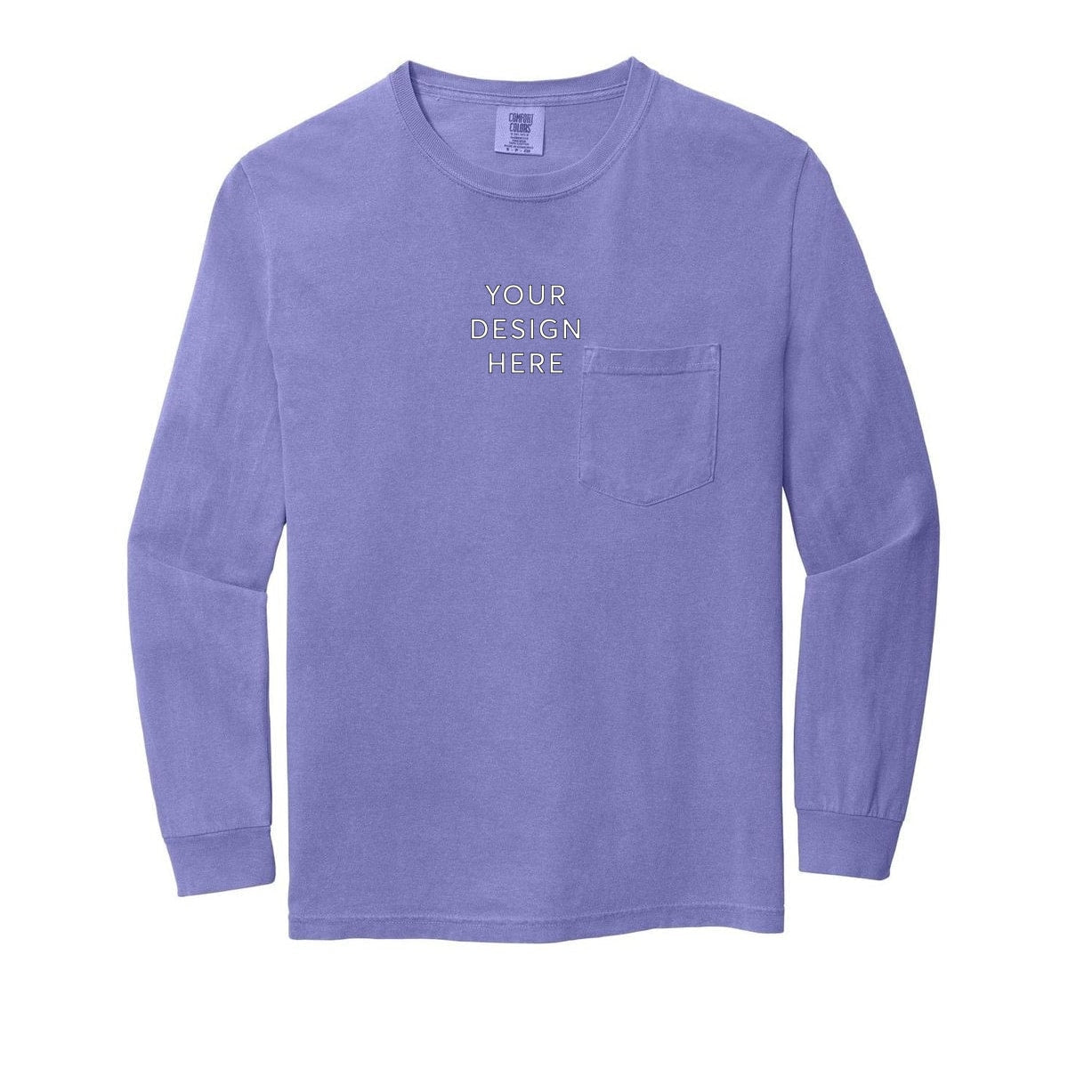 COMFORT COLORS Heavyweight Ring Spun Long Sleeve Pocket Tee