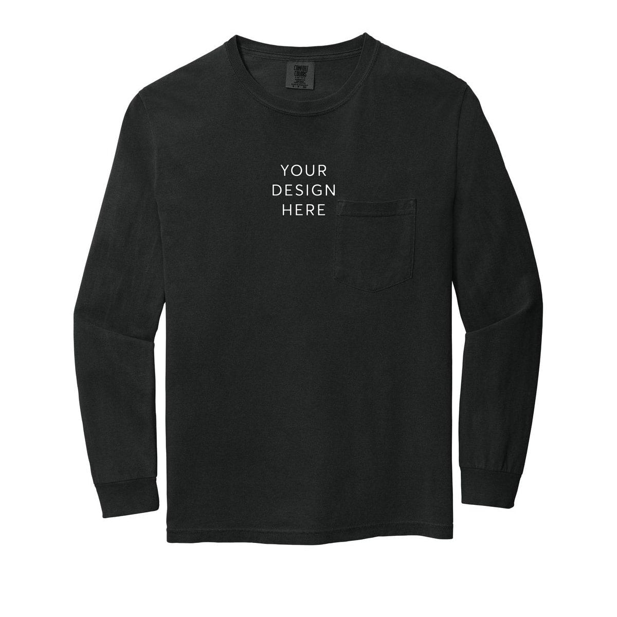 COMFORT COLORS Heavyweight Ring Spun Long Sleeve Pocket Tee