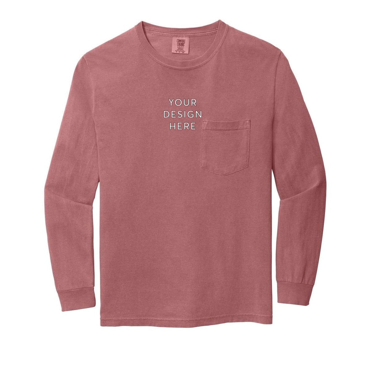 COMFORT COLORS Heavyweight Ring Spun Long Sleeve Pocket Tee
