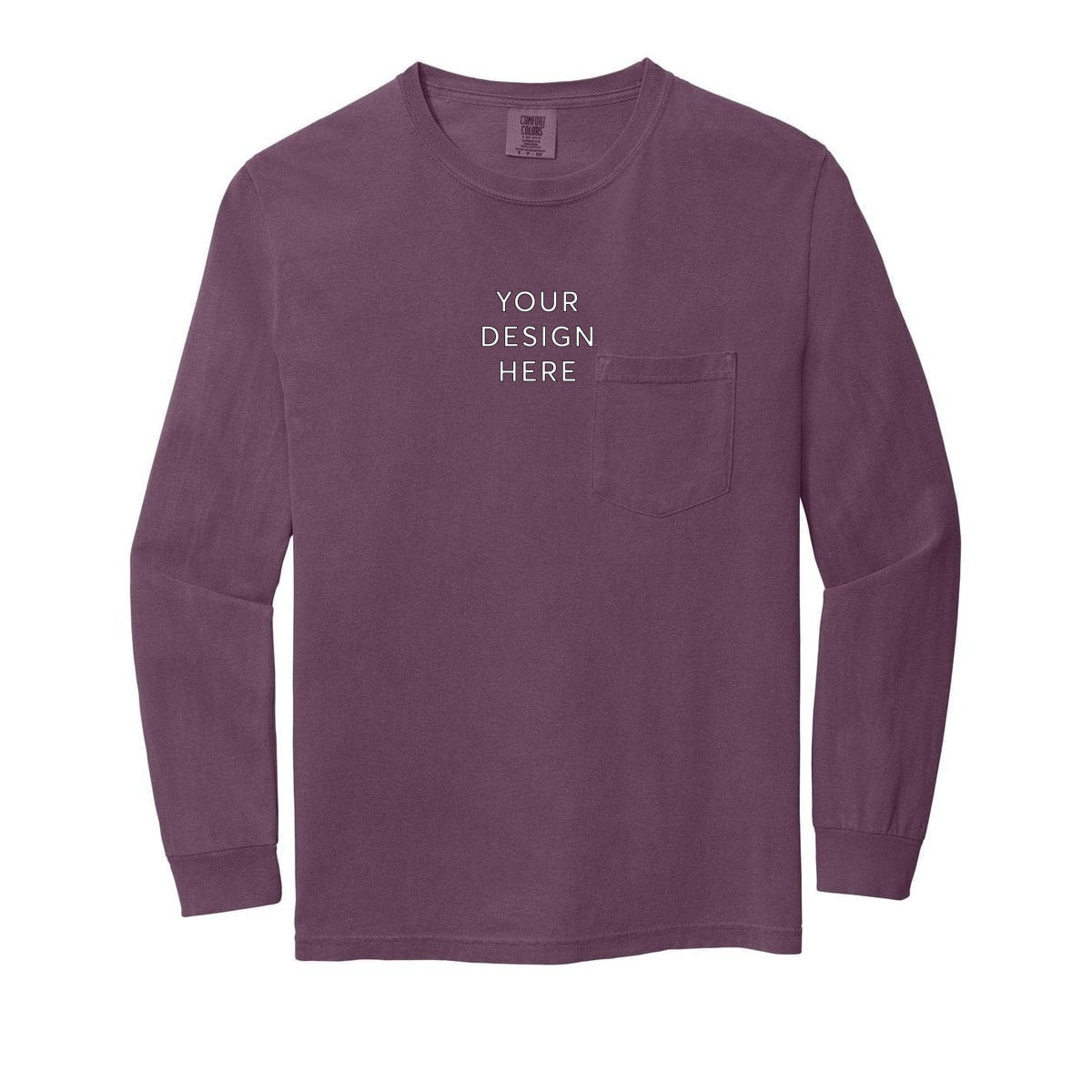 COMFORT COLORS Heavyweight Ring Spun Long Sleeve Pocket Tee