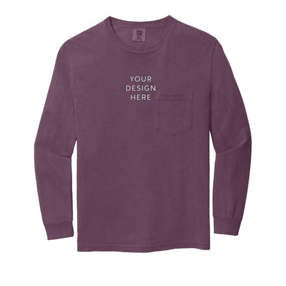 COMFORT COLORS Heavyweight Ring Spun Long Sleeve Pocket Tee