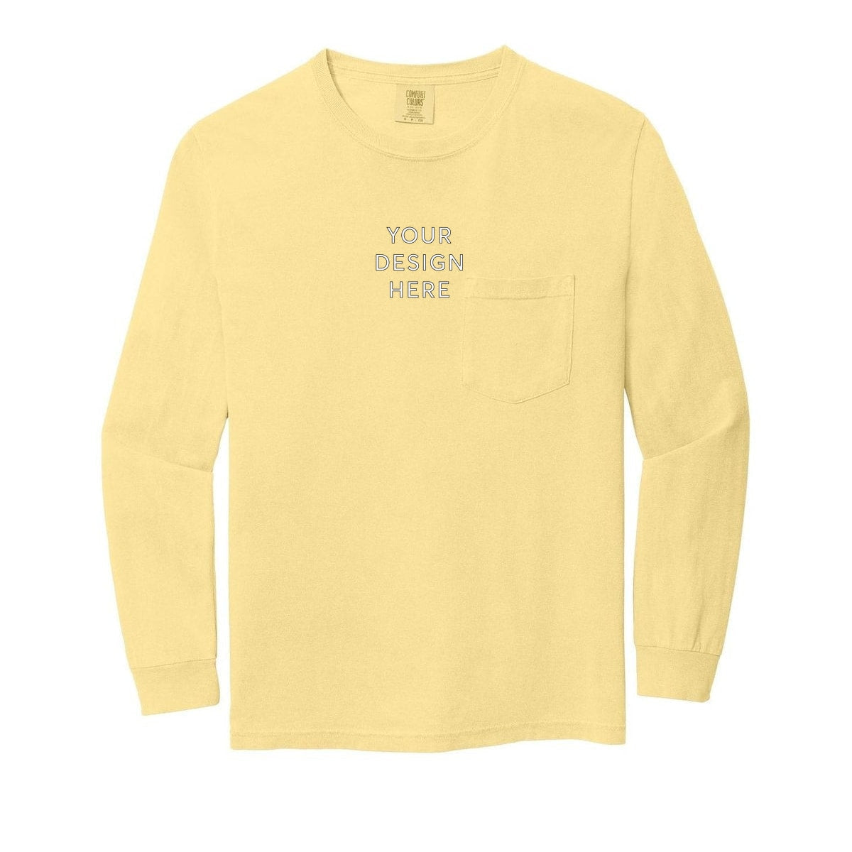COMFORT COLORS Heavyweight Ring Spun Long Sleeve Pocket Tee