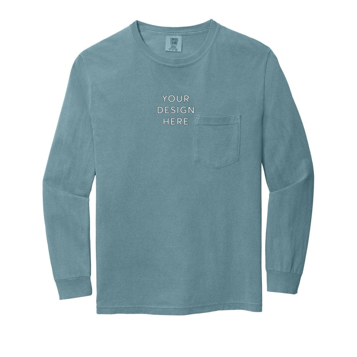COMFORT COLORS Heavyweight Ring Spun Long Sleeve Pocket Tee
