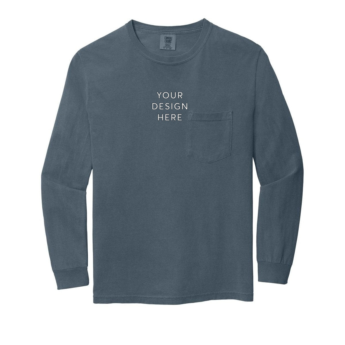 COMFORT COLORS Heavyweight Ring Spun Long Sleeve Pocket Tee