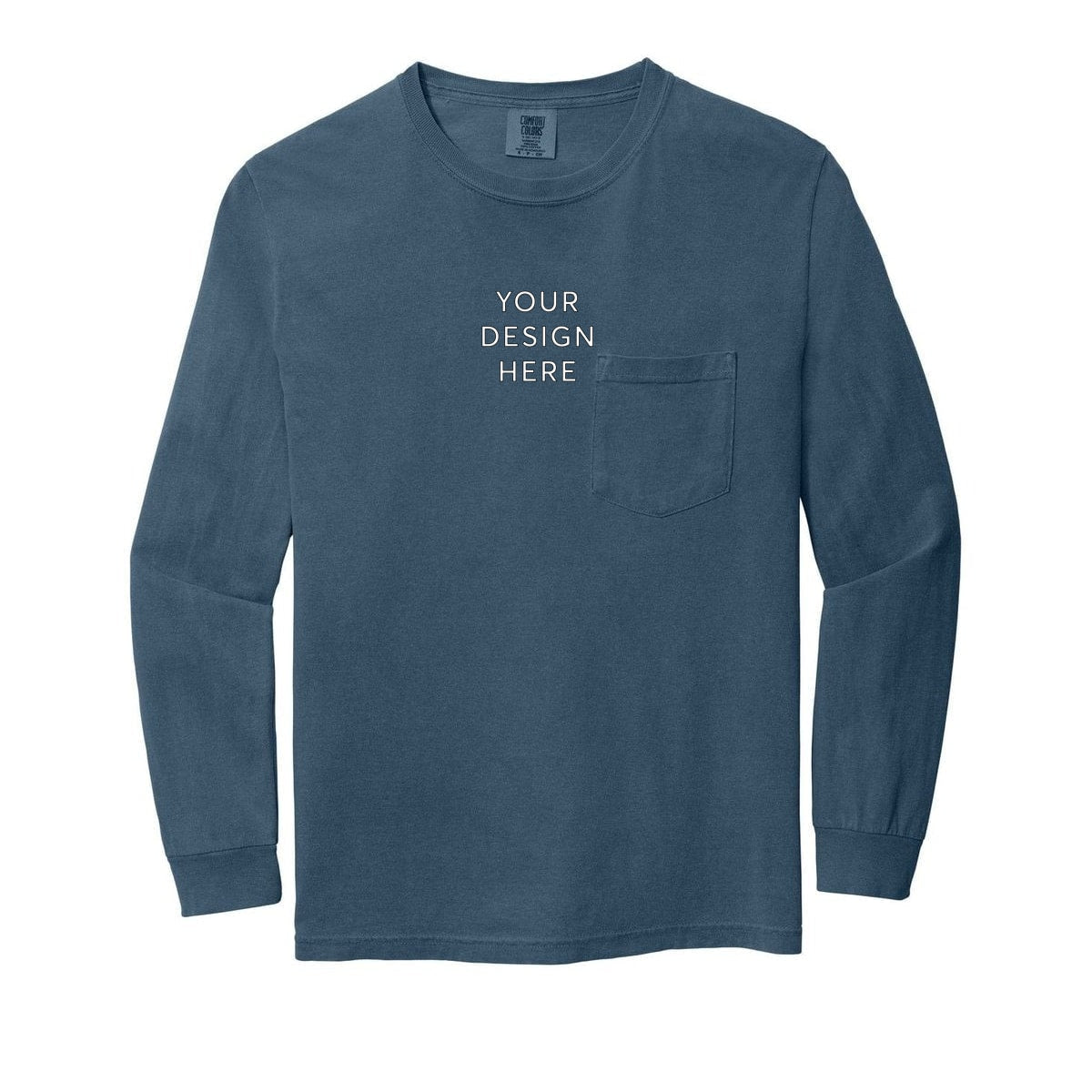 COMFORT COLORS Heavyweight Ring Spun Long Sleeve Pocket Tee
