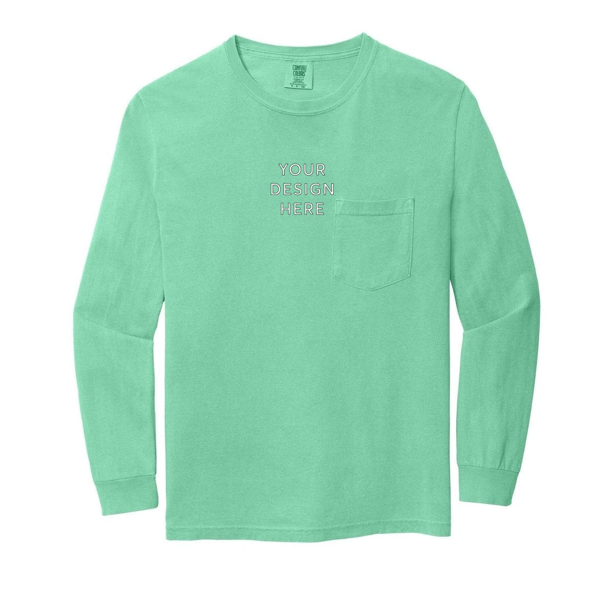 COMFORT COLORS Heavyweight Ring Spun Long Sleeve Pocket Tee