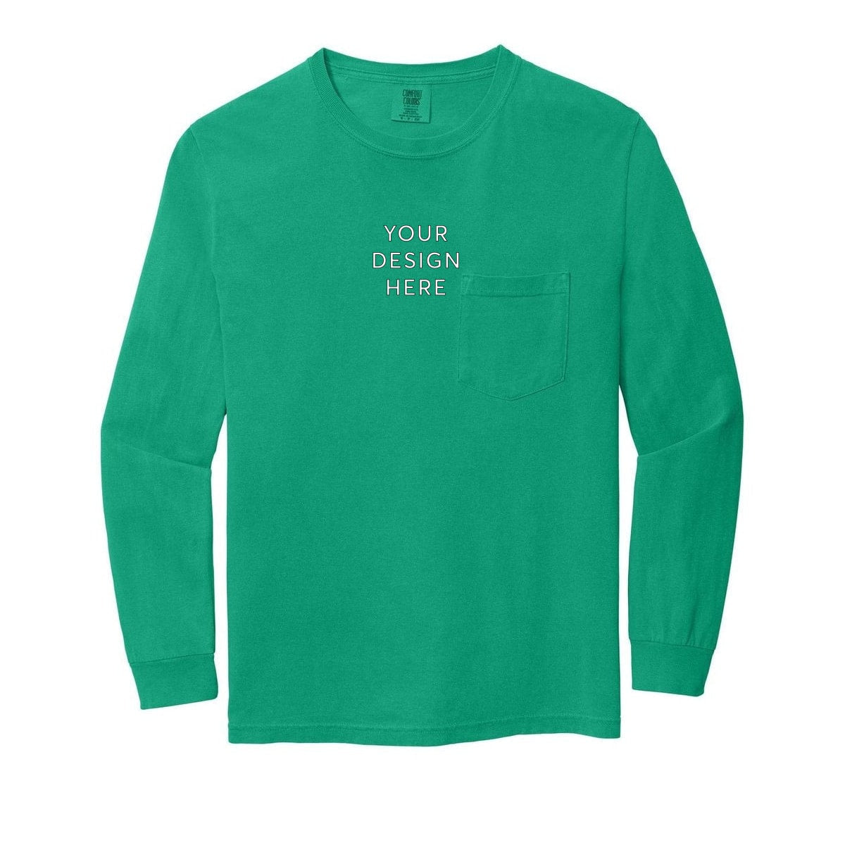 COMFORT COLORS Heavyweight Ring Spun Long Sleeve Pocket Tee