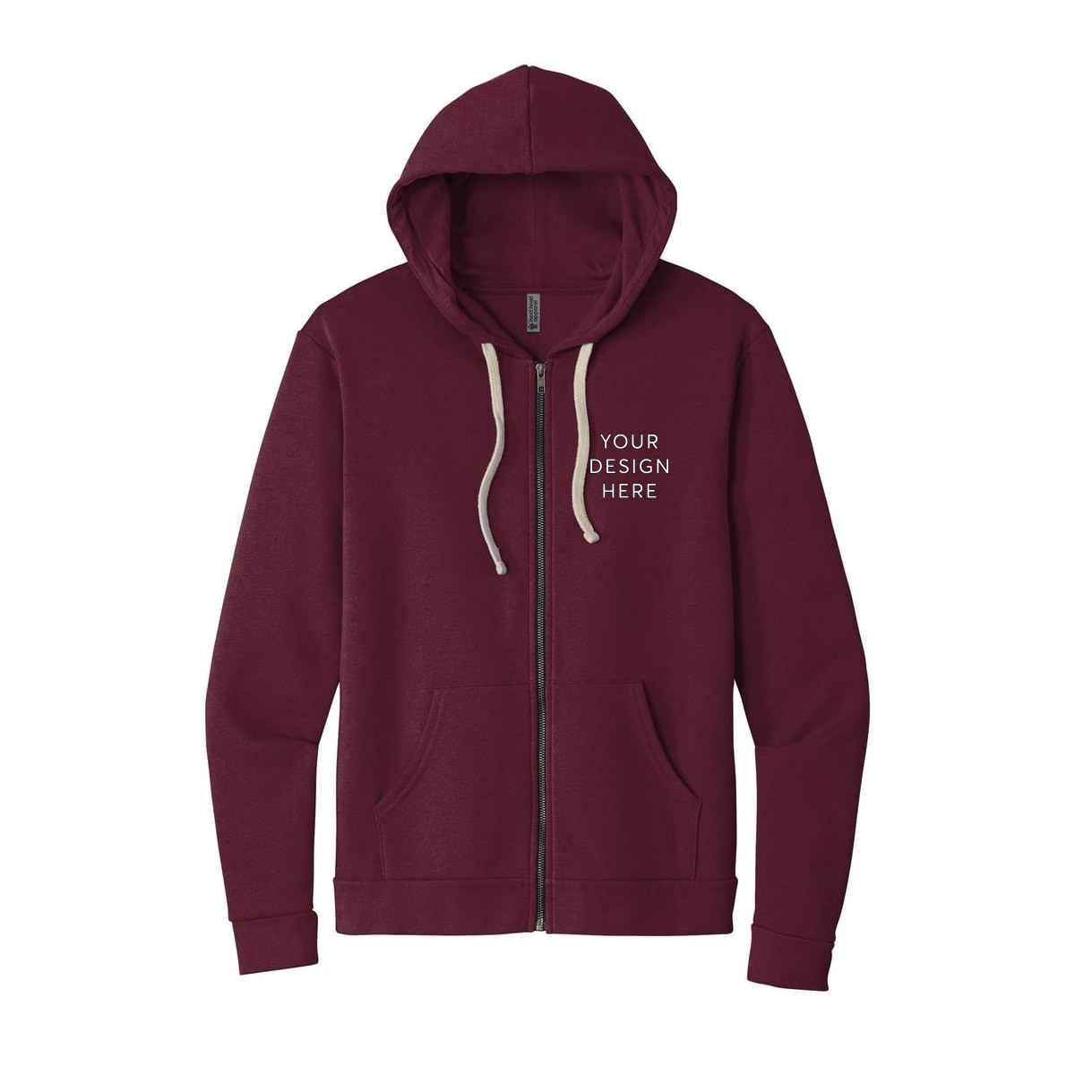 Next Level Apparel Adult Santa Barbara Zip Hoodie