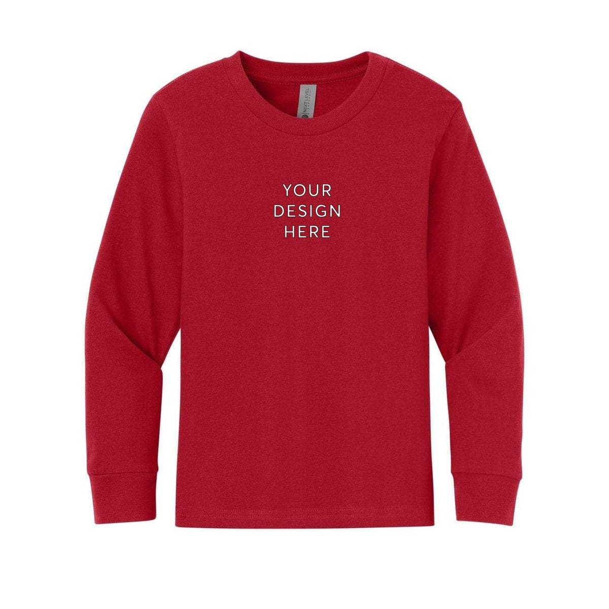 Next Level Apparel Youth Cotton Long Sleeve Tee