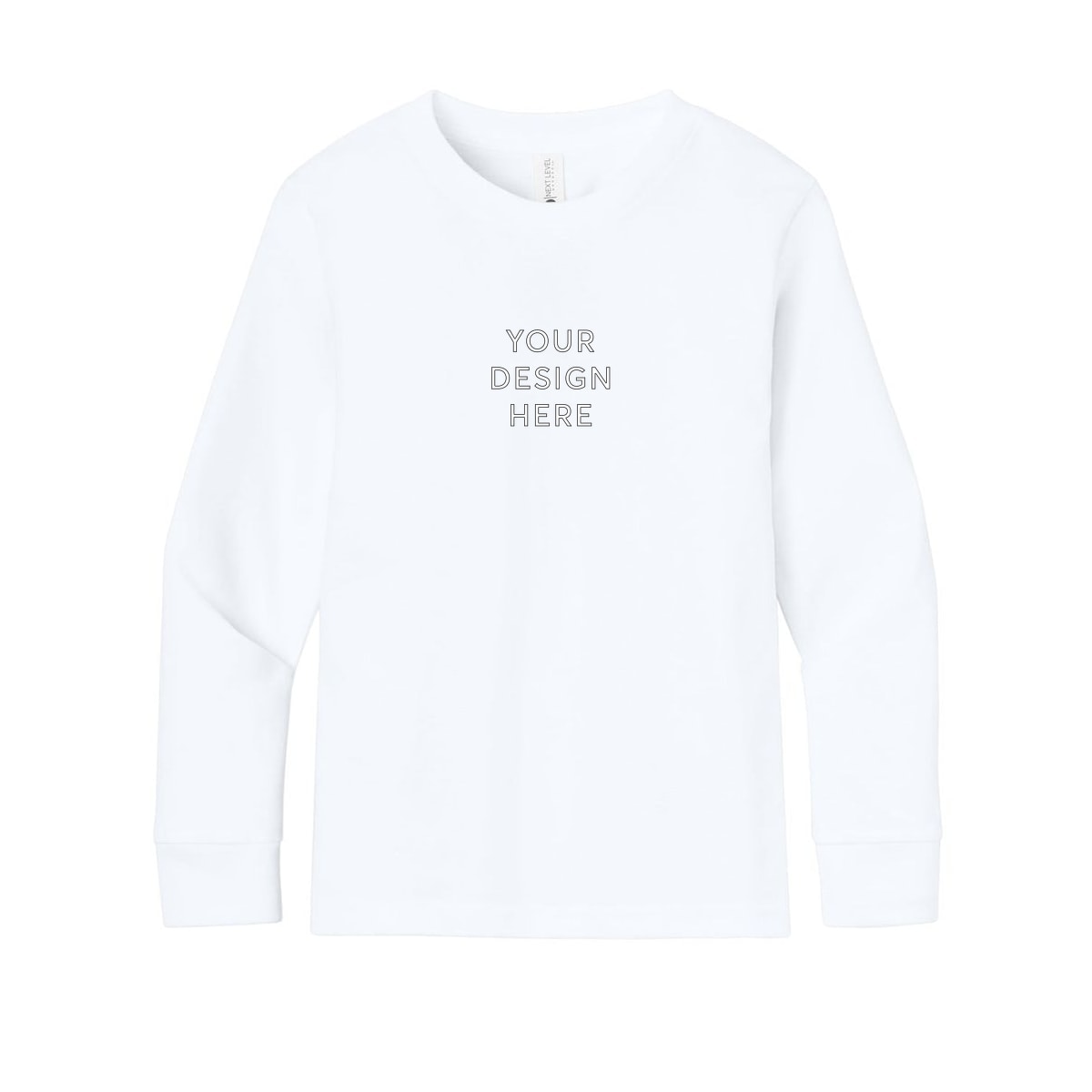 Next Level Apparel Youth Cotton Long Sleeve Tee