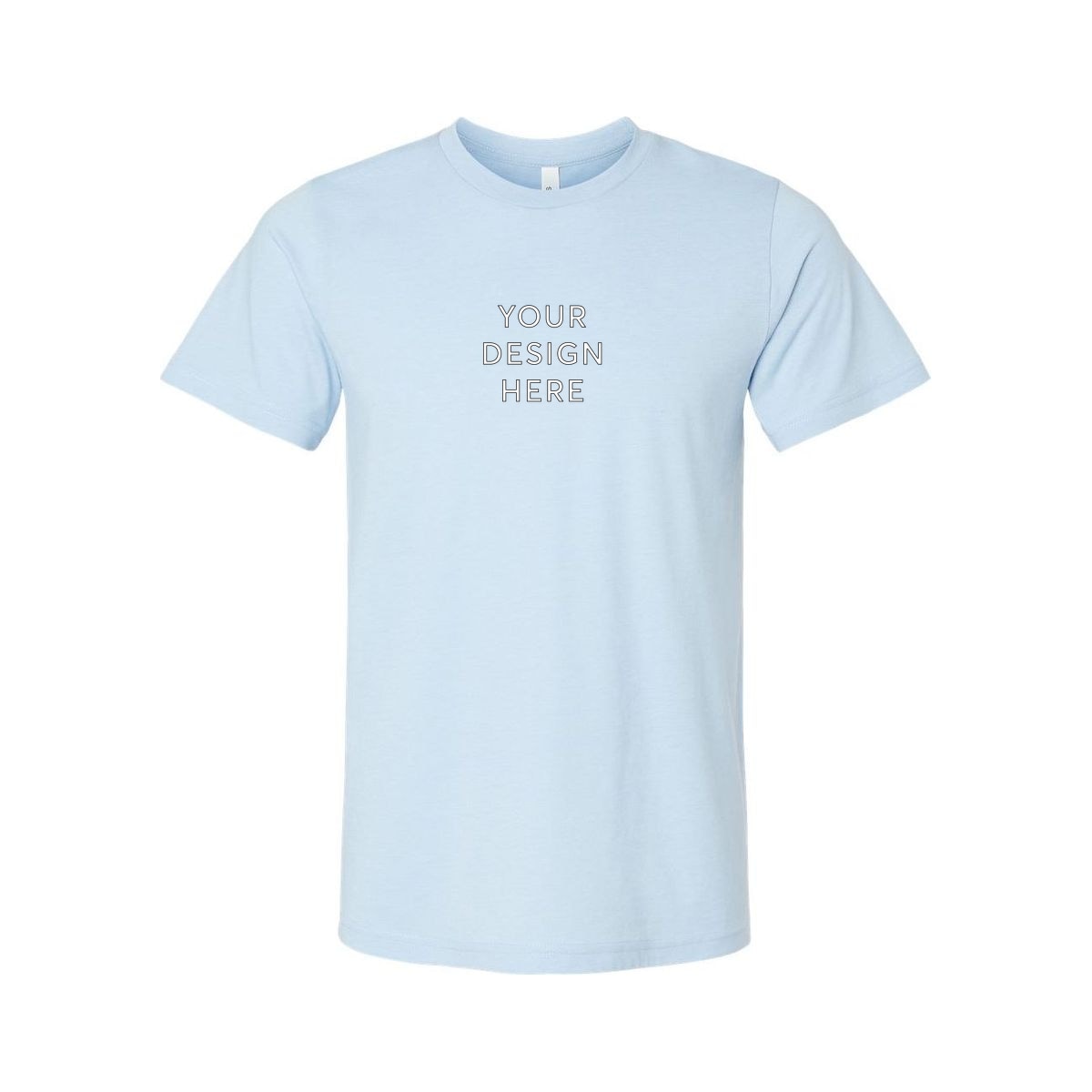 BELLA+CANVAS Unisex Heather Jersey Short Sleeve Tee - Heather Baby Blue