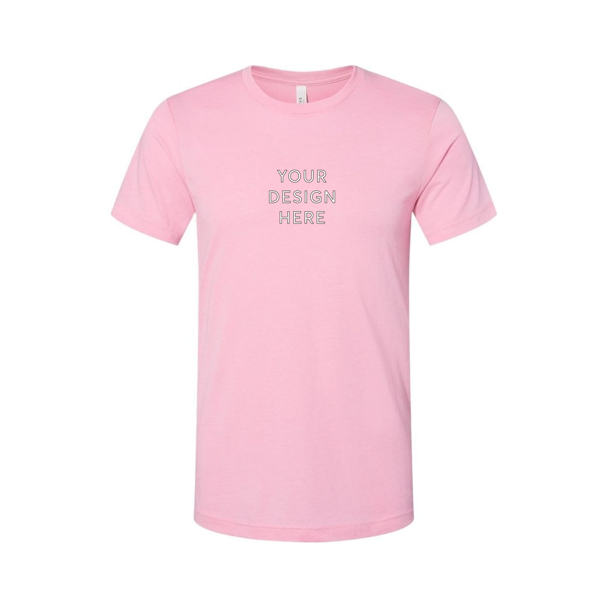 BELLA+CANVAS Unisex Heather Jersey Short Sleeve Tee - Heather Bubble Gum