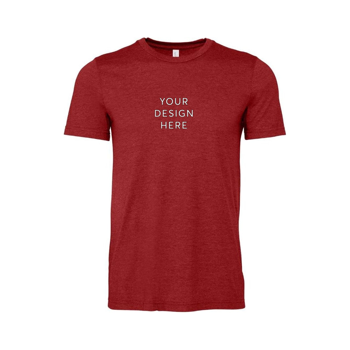 BELLA+CANVAS Unisex Heather Jersey Short Sleeve Tee - Heather Canvas Red