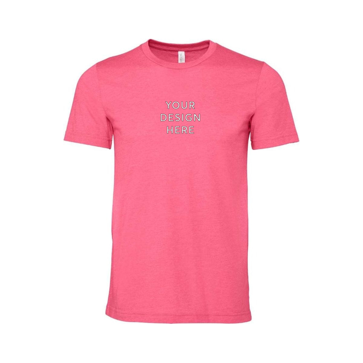 BELLA+CANVAS Unisex Heather Jersey Short Sleeve Tee - Heather Charity Pink