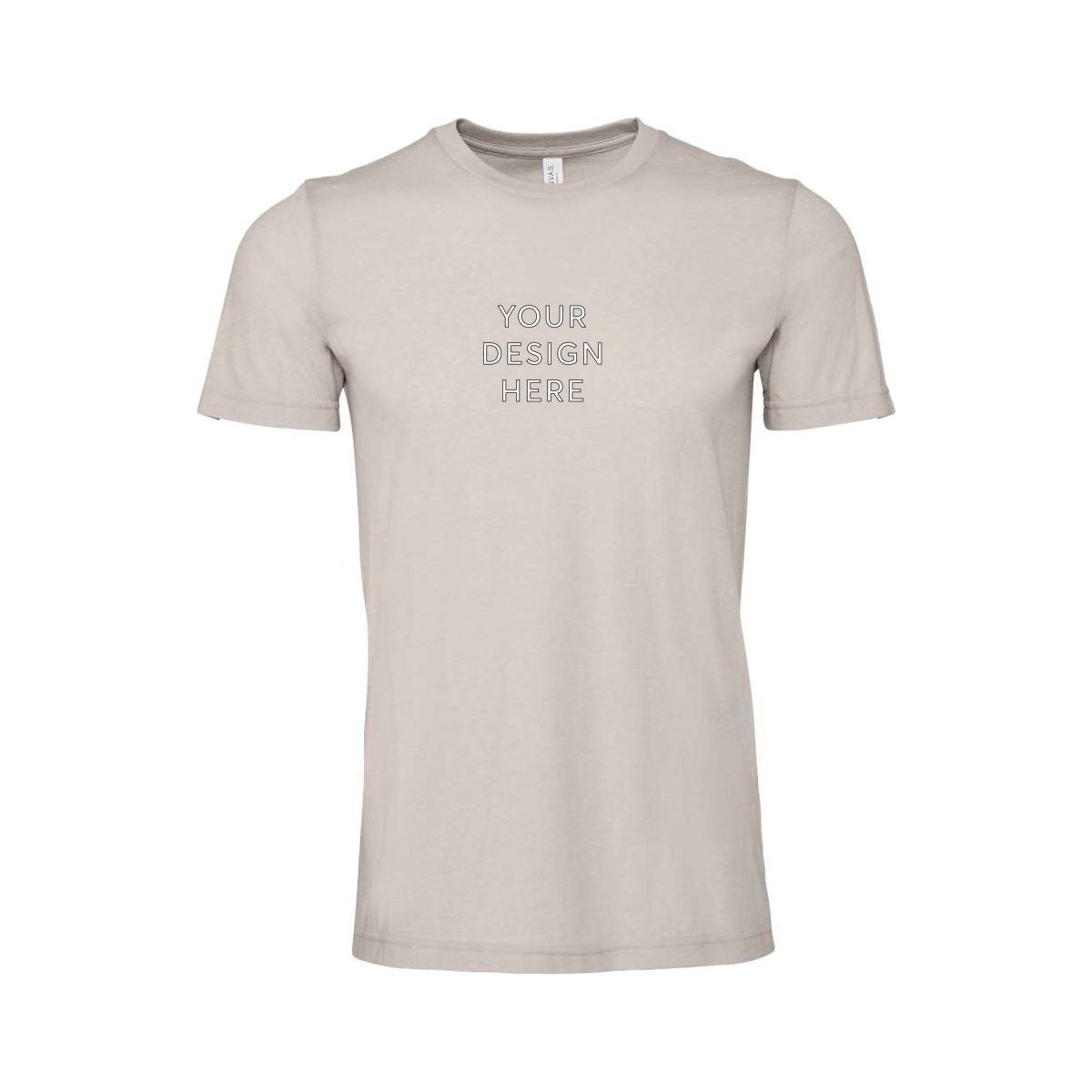 BELLA+CANVAS Unisex Heather Jersey Short Sleeve Tee - Heather Cool Grey