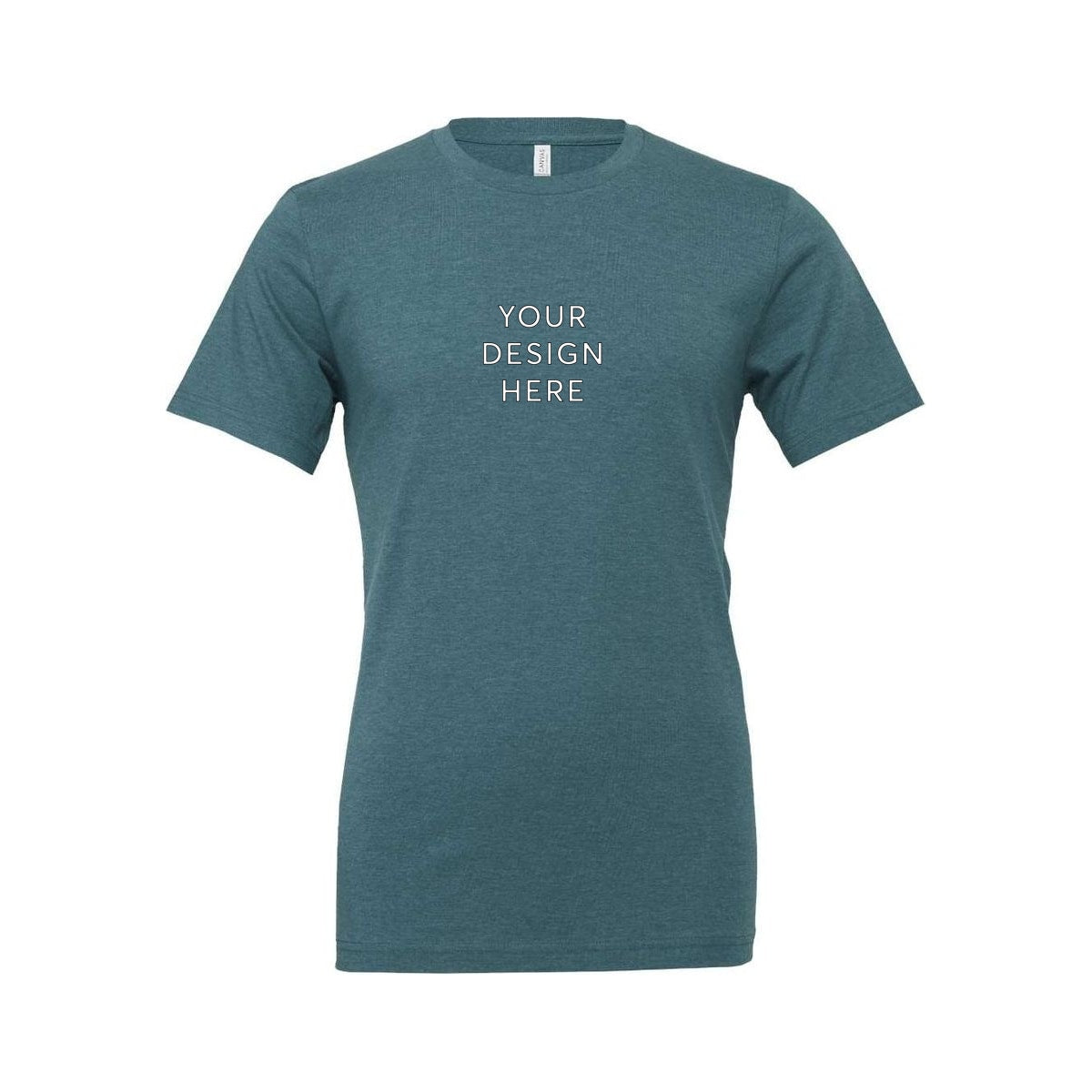 BELLA+CANVAS Unisex Heather Jersey Short Sleeve Tee - Heather Deep Teal