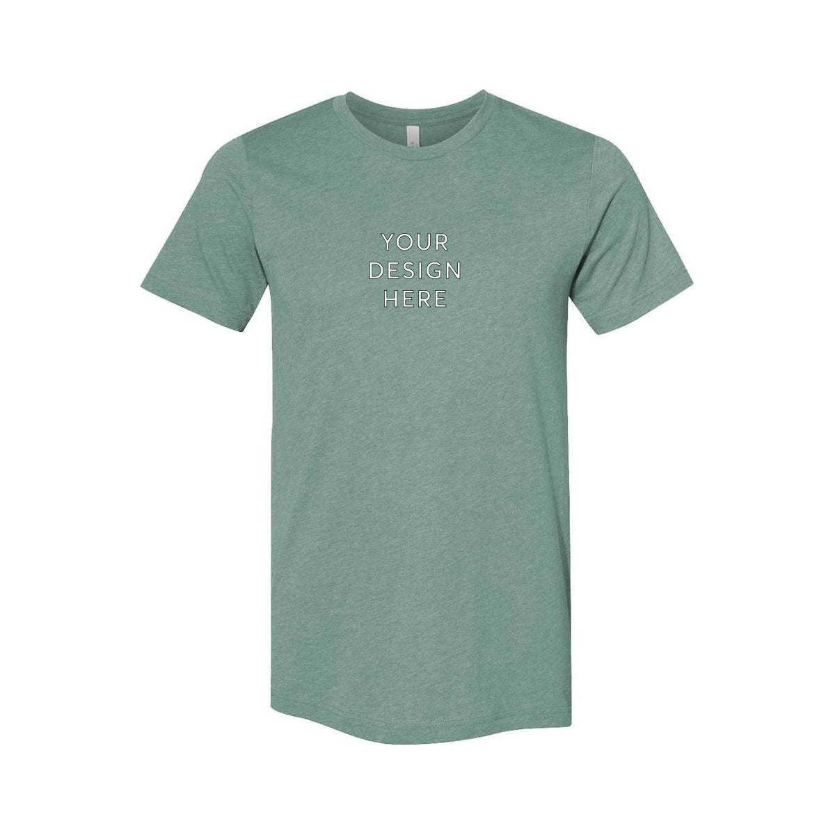 BELLA+CANVAS Unisex Heather Jersey Short Sleeve Tee - Heather Dusty Blue