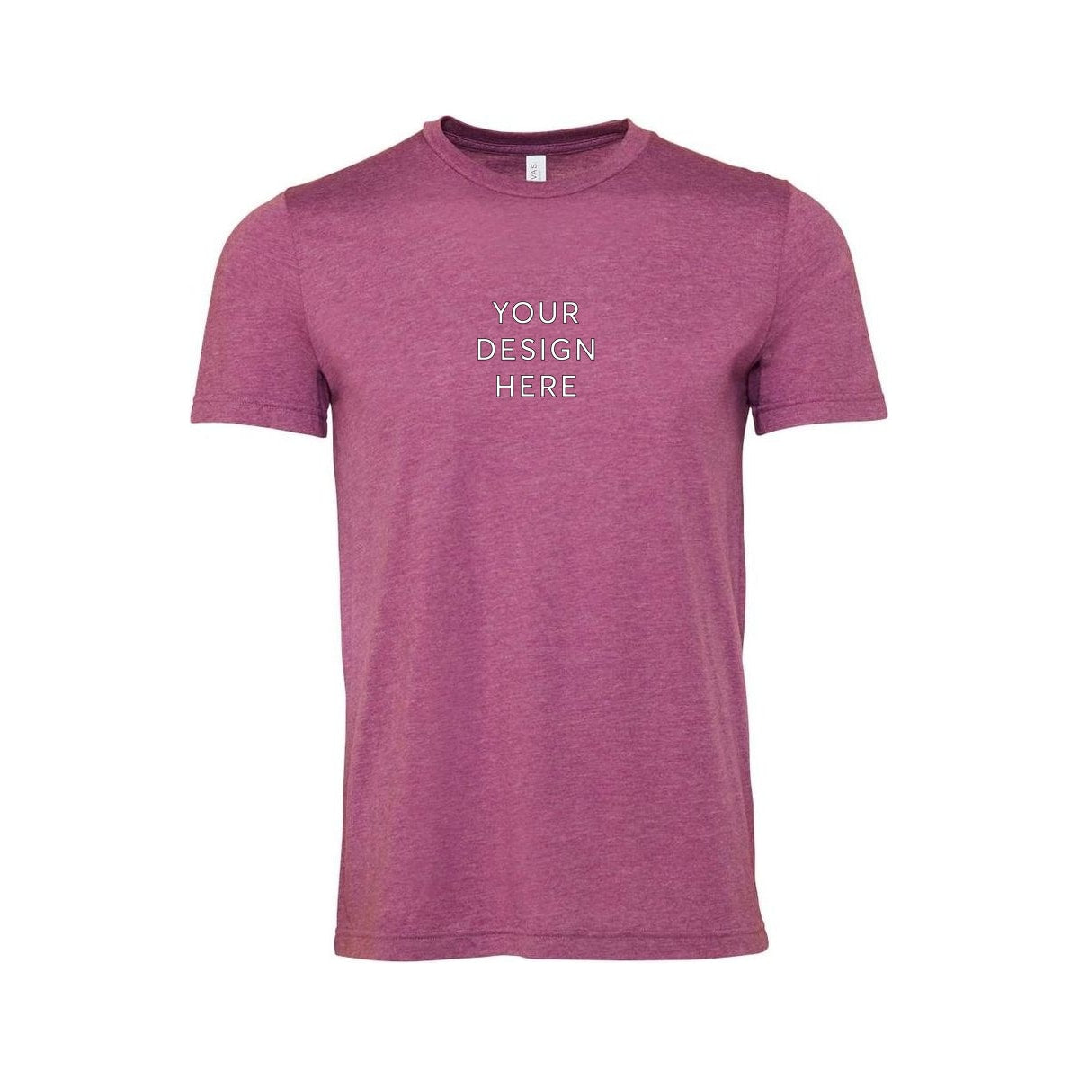 BELLA+CANVAS Unisex Heather Jersey Short Sleeve Tee - Heather Magenta