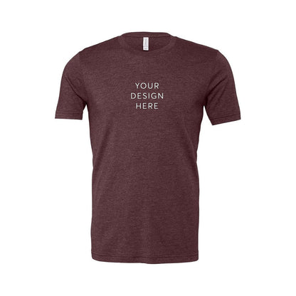 BELLA+CANVAS Unisex Heather Jersey Short Sleeve Tee - Heather Maroon