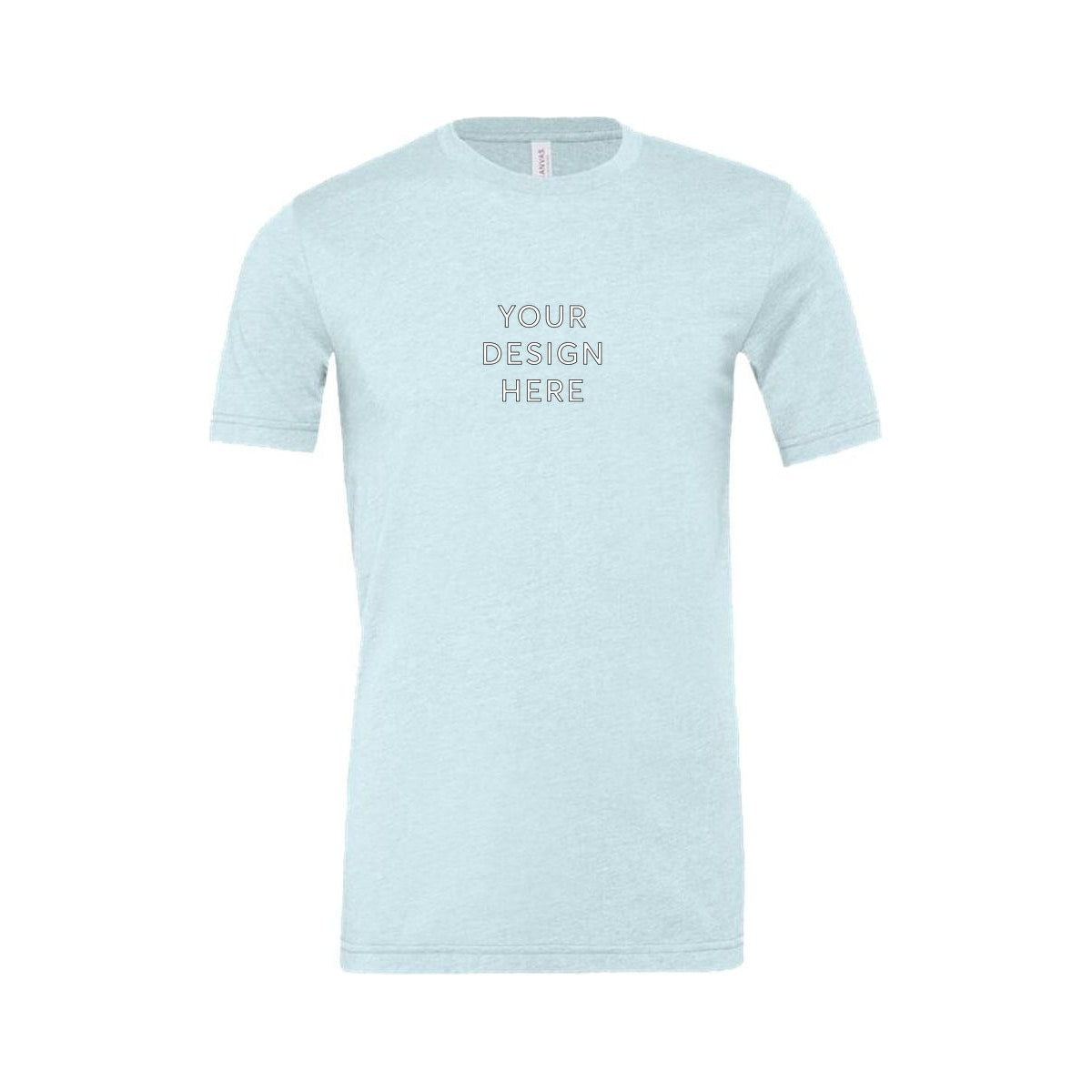 BELLA+CANVAS Unisex Heather Jersey Short Sleeve Tee - Heather Prism Ice Blue