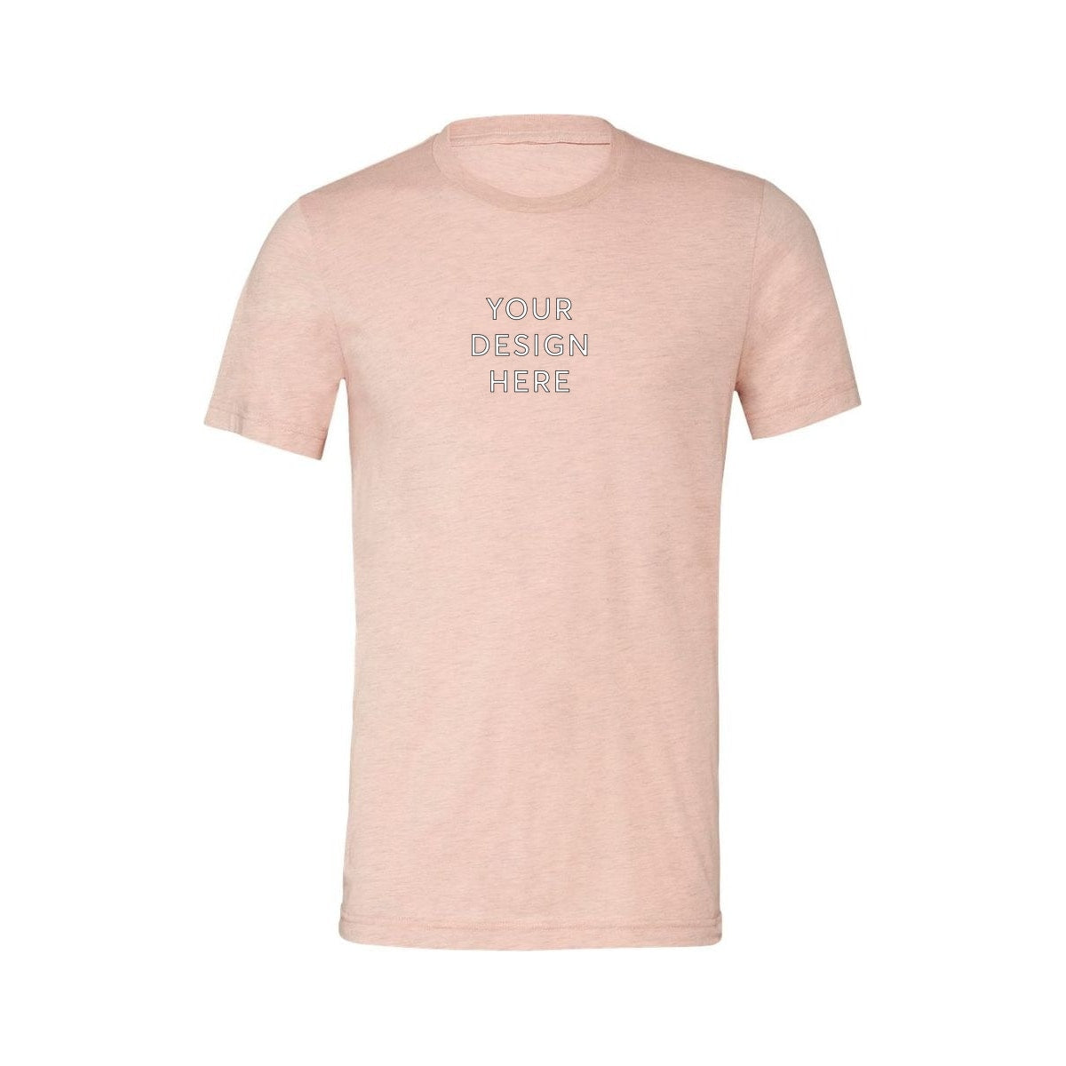 BELLA+CANVAS Unisex Heather Jersey Short Sleeve Tee - Heather Prism Peach