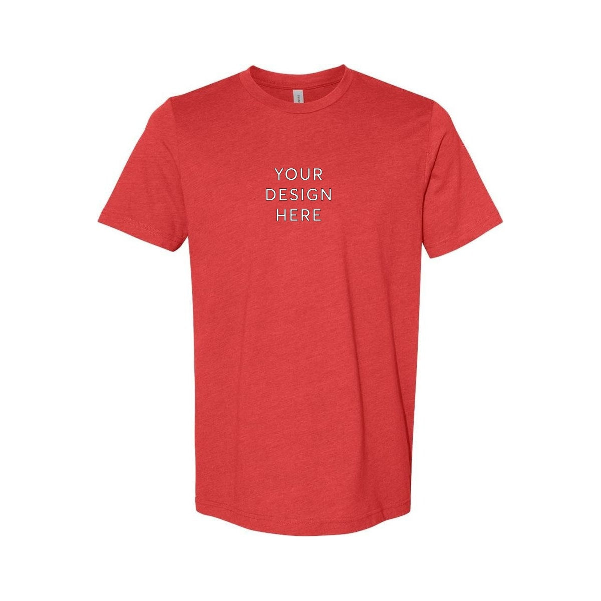 BELLA+CANVAS Unisex Heather Jersey Short Sleeve Tee - Heather Red