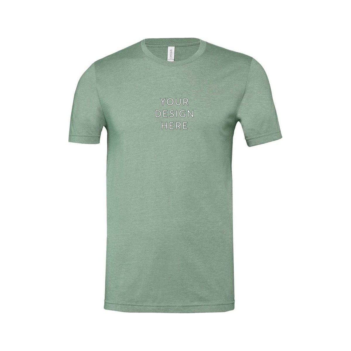 BELLA+CANVAS Unisex Heather Jersey Short Sleeve Tee - Heather Sage