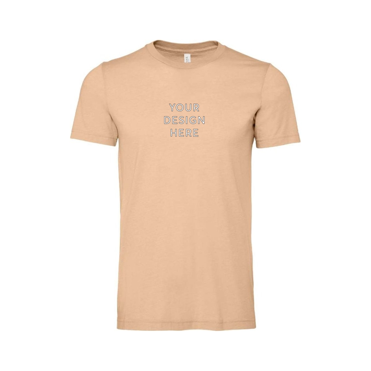 BELLA+CANVAS Unisex Heather Jersey Short Sleeve Tee - Heather Sand Dune