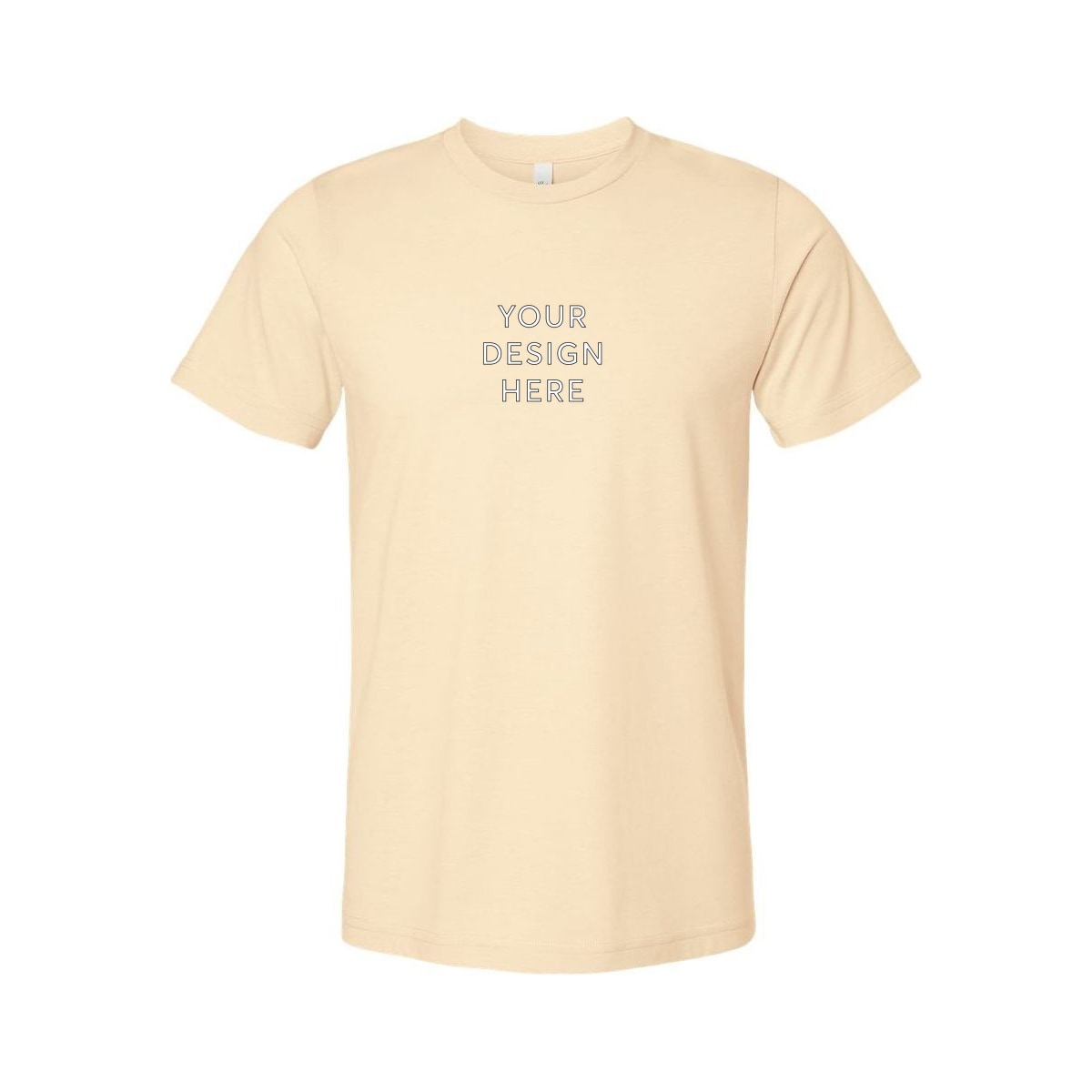 BELLA+CANVAS Unisex Heather Jersey Short Sleeve Tee - Heather Soft Cream