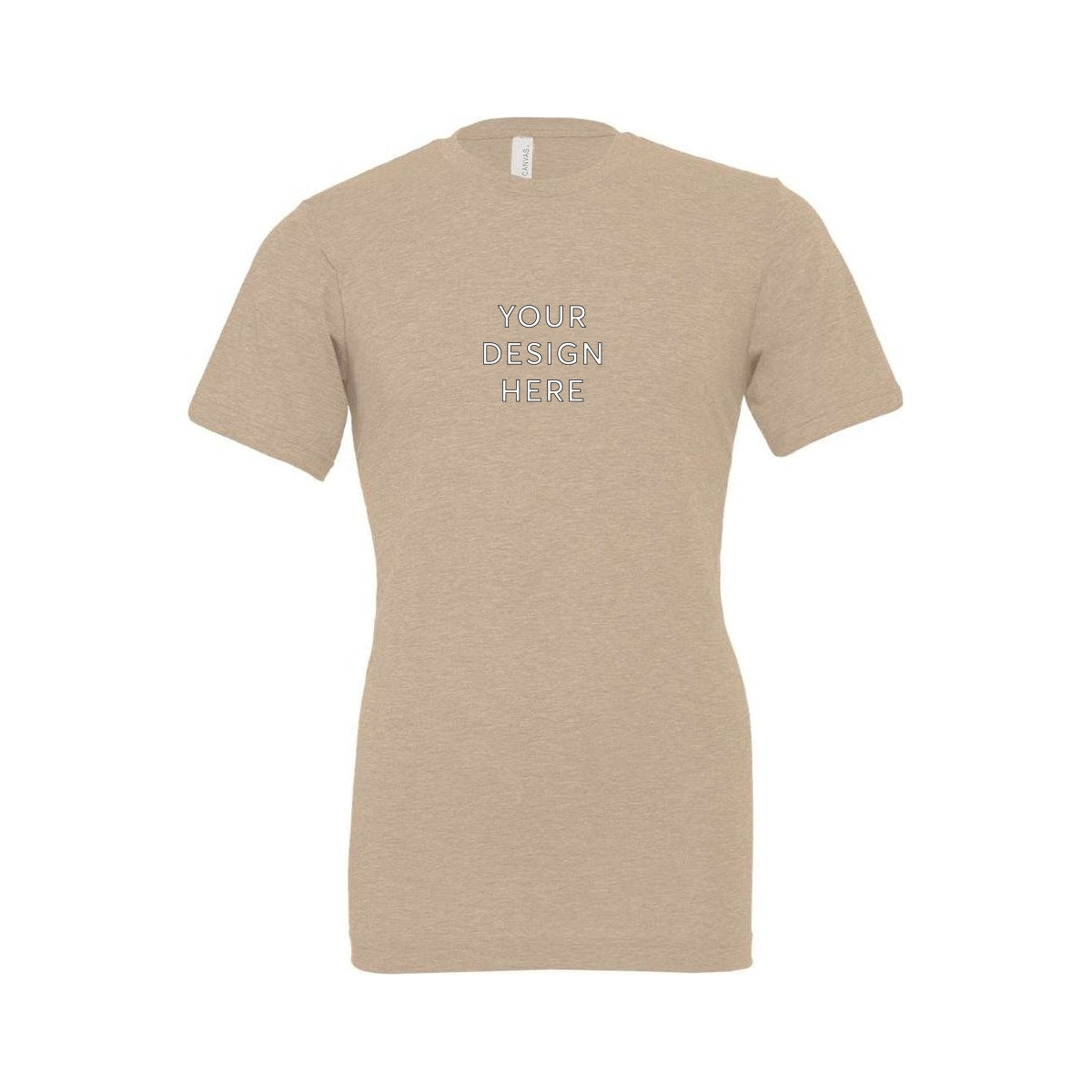 BELLA+CANVAS Unisex Heather Jersey Short Sleeve Tee - Heather Tan